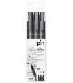 ROTUL.UNI PIN CALIBRADO NEGRO B/3