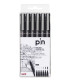 ROTUL.UNI PIN CALIBRADO NEGRO B/6