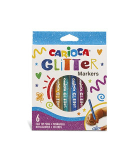 ROTUL.CARIOCA GLITTER CAJA 6