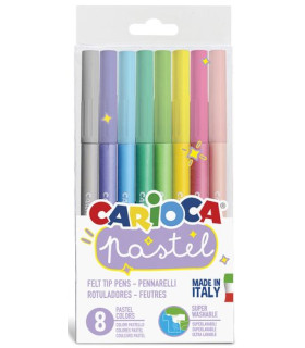 ROTUL.CARIOCA LAVABLE PASTEL CAJA 8