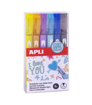 ROTUL.APLI METAL. OUTLINER C/6 SURT