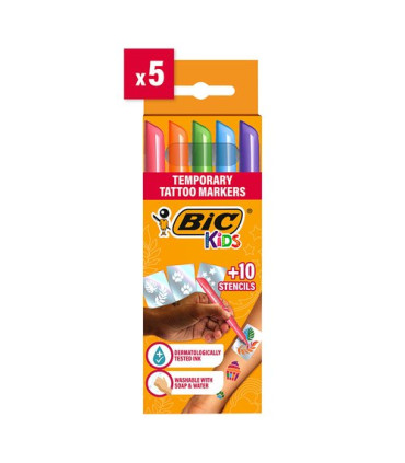 ROTUL.BIC KIDS TEMP.TATTO CAJA 5