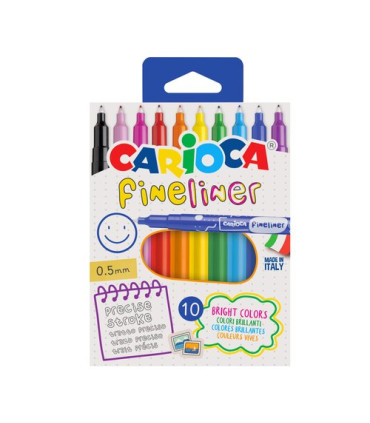 ROTUL. CARIOCA FINELINER CAJA 10
