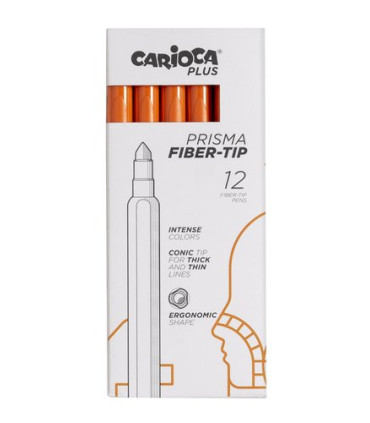 ROTUL.CARIOCA PLUS CAJA 12 NARANJA