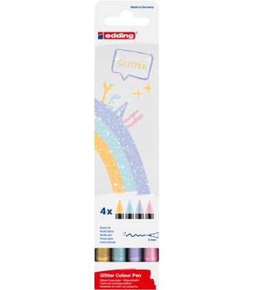 ROTUL.EDDING 1200 GLITTER PASTEL EST.4