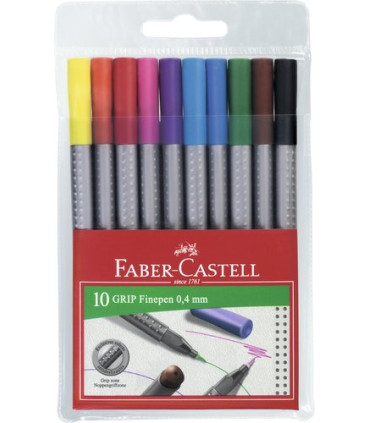 ROTULADOR FABER GRIP FINEPEN ESTUCHE 10