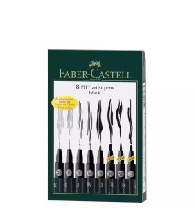 ROTUL.FABER PITT NEGRO ESTUCHE DE 8