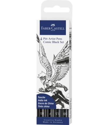 ROTUL.FABER PITT ARTIST NEGRO P/4