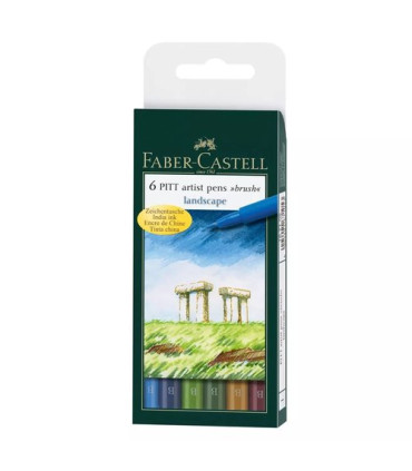 ROTULADOR FABER CASTELL PITT PEN B/6