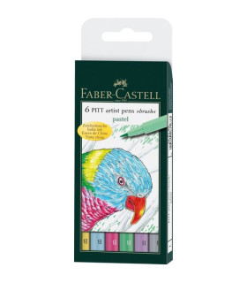 ROTULADOR FABER CASTELL PITT PEN B/6