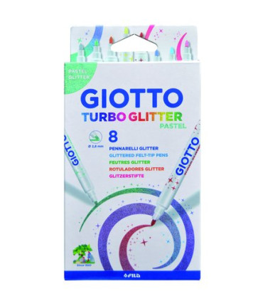 ROTUL.GIOTTO TURBO GLITTER PASTEL C/8