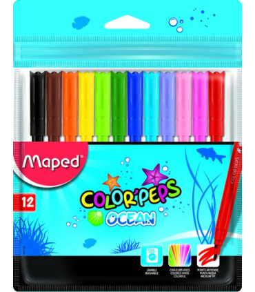 ROTUL.MAPED COLOR´PEPS OCEAN ESTUCHE 12