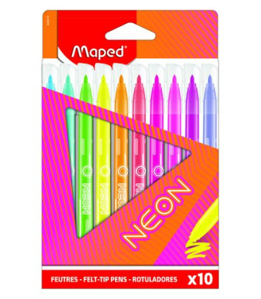 ROTUL.MAPED NEON ESTUCHE 10