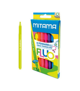 ROTULADOR MITAMA SUPER FLUO CAJA 8