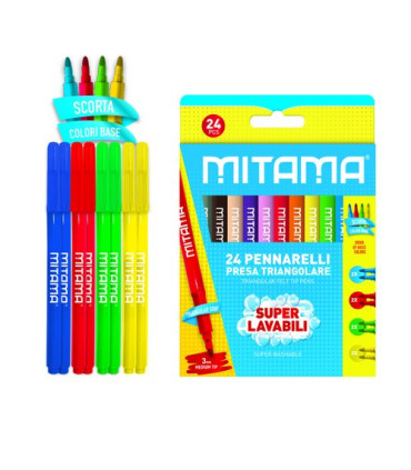 ROTULADOR MITAMA TRIANGULAR CAJA 24