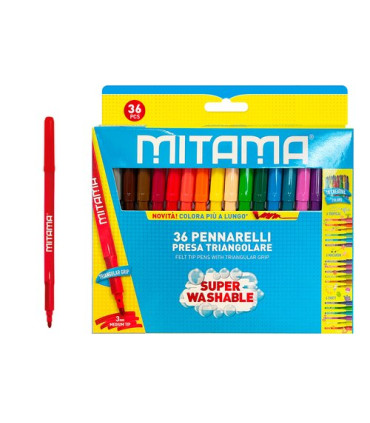 ROTULADOR MITAMA TRIANGULAR CAJA 36