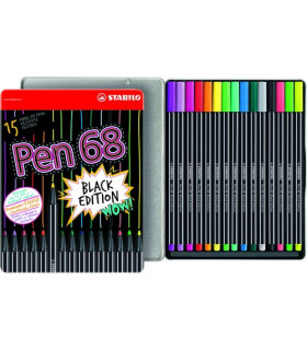 ROTUL.STABILO PEN 68 CAJA METALICA de 15