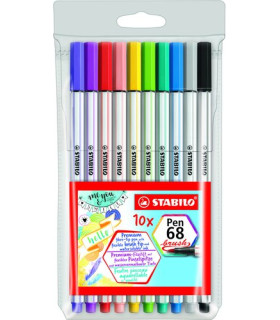 ROTUL.STABILO PEN 68  BRUSH BL.10
