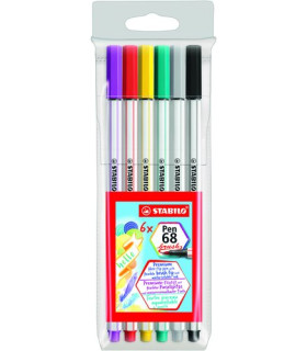 ROTUL.STABILO PEN 68  BRUSH BL.6