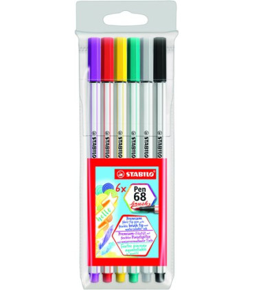 ROTUL.STABILO PEN 68  BRUSH BL.6