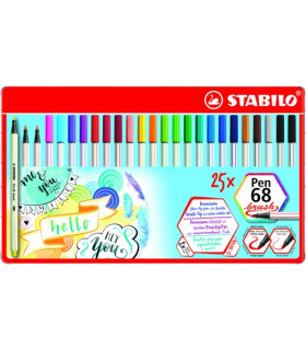 ROTUL.STABILO PEN 68  BRUSH CAJA 25