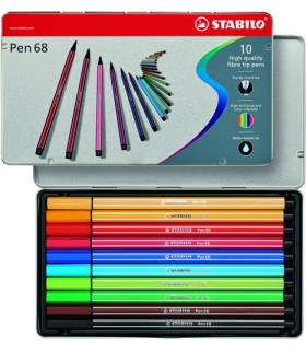 ROTULADOR STABILO PEN  68  CJ.METAL D/10