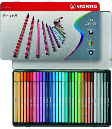 ROTUL.STABILO PEN 68 CAJA METALICA de 30