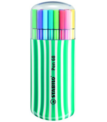 ROTUL.STABILO PEN 68 ESTUCHE 20 ZEBRUI