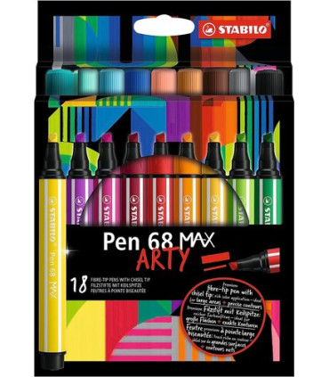 ROTUL.STABILO PEN 68 MAX ARTY LINE C/18