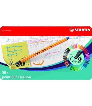 ROTUL.STABILO POINT 88 CAJA MET. de 50