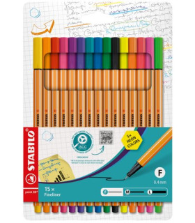 ROTUL.STABILO POINT 88 NEON ESTUCHE 15