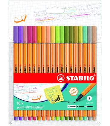 ROTUL.STABILO POINT 88 ESTUCHE 18