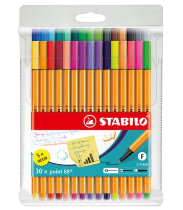 ROTUL.STABILO POINT 88 ESTUCHE 25+5