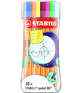 ROTUL.STABILO POINT 88 SLEEVE PACK E/30