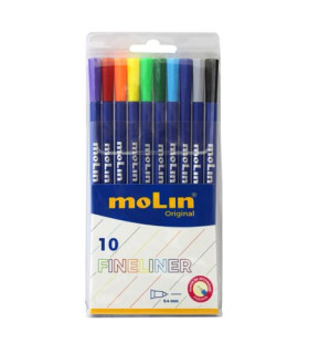 ROTULADOR MOLIN FINELINER 0,4mm 10 COL