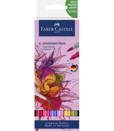 ROTULADOR ACLB.GOLDFABER P/6 FLOWER