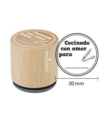 SELLO COLOP WOODIES COCINA AMOR 3