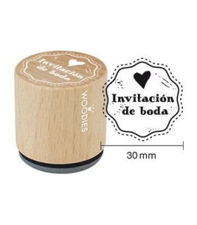 SELLO COLOP WOODIES INVITACION BODA 1