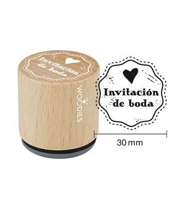 SELLO COLOP WOODIES INVITACION BODA 1