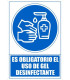 SEÑAL ES OBLIGATORIO USO GEL DESINFEC.
