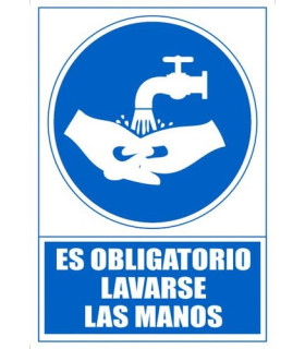 SEÑAL ES OBLIGATORIO LAVARSE MANOS