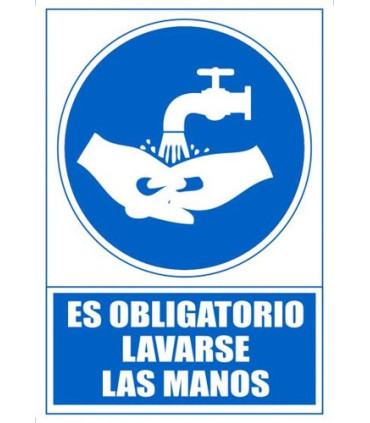 SEÑAL ES OBLIGATORIO LAVARSE MANOS