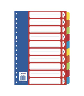 SEPARADORES DOHE CARTON COLORES A4 10 ps