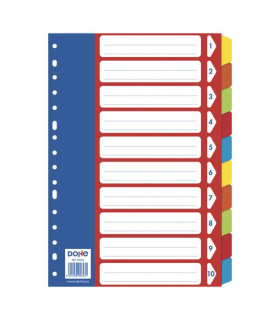 SEPARADORES DOHE CARTON COLORES Fº 10 ps