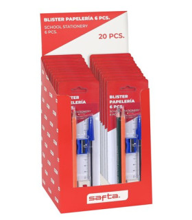 SET PAPELERIA SAFTA 6 PIEZAS EXP.20