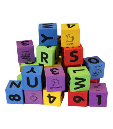 SET 30 CUBOS FOAM (ALFABETO Y NUMEROS)