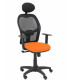 SILLA PIQUERAS ALOCEN NEGRO Y NARANJA
