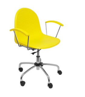 SILLA PIQUERAS VES GIRATORIA PVC AMARILL