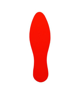 SIMBOLO ADH. FORMA  HUELLA  ROJO B/10