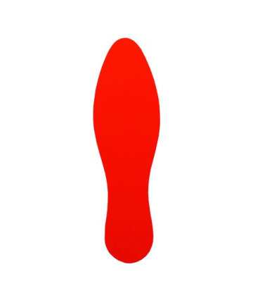 SIMBOLO ADH. FORMA  HUELLA  ROJO B/10